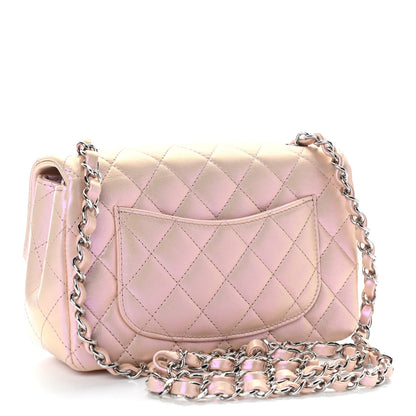 Chanel Iridescent Calfskin Quilted Mini Rectangular Flap Pink 2 of 10