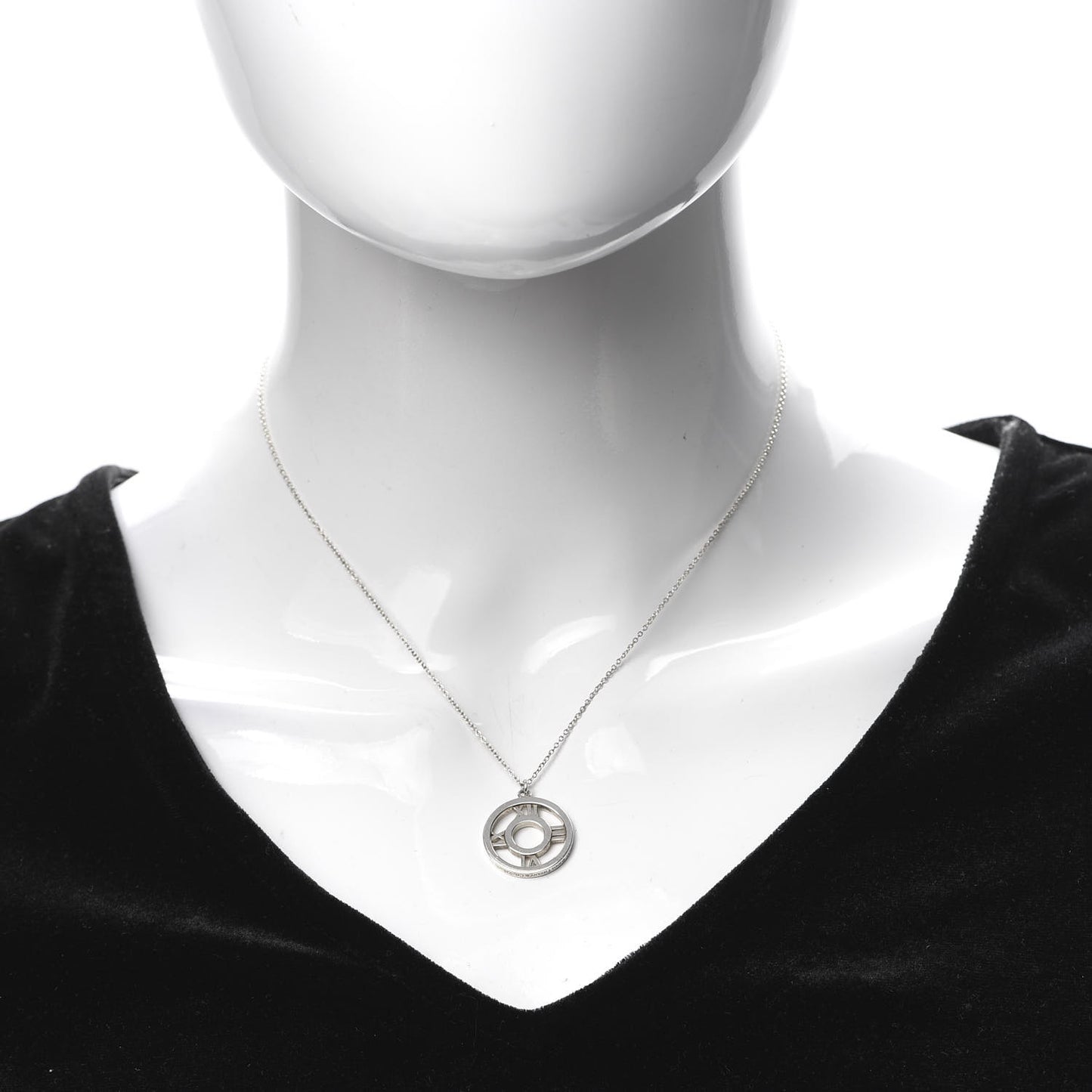 Sterling Silver Medium Atlas Open Pendant Necklace