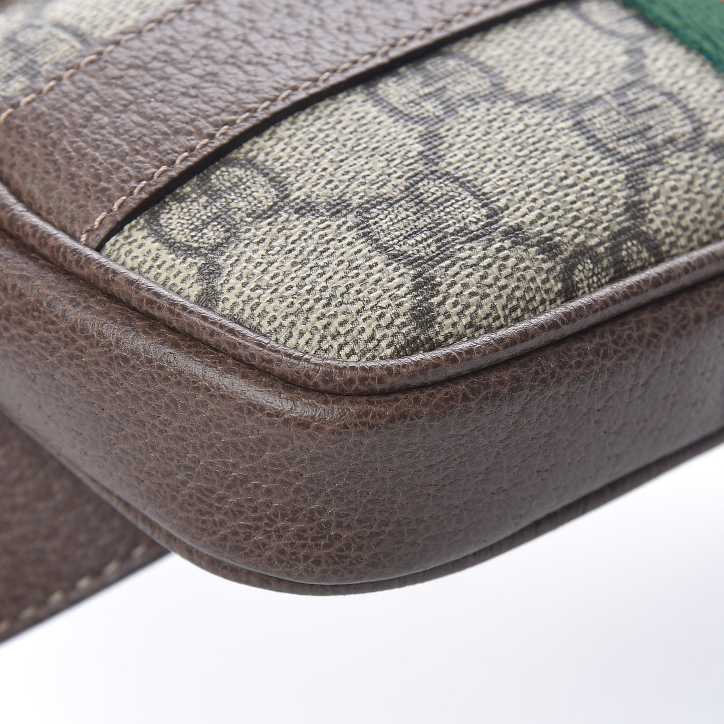 GG Supreme Monogram Ophidia Belted iPhone Case 75 30 Dark Brown