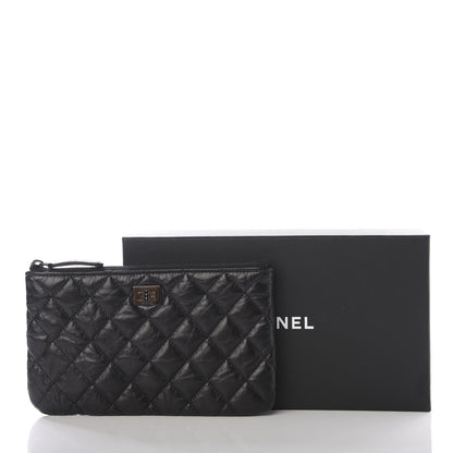 Chanel Aged Calfskin Quilted Medium Reissue Cosmetic Case So Black 8 of 8