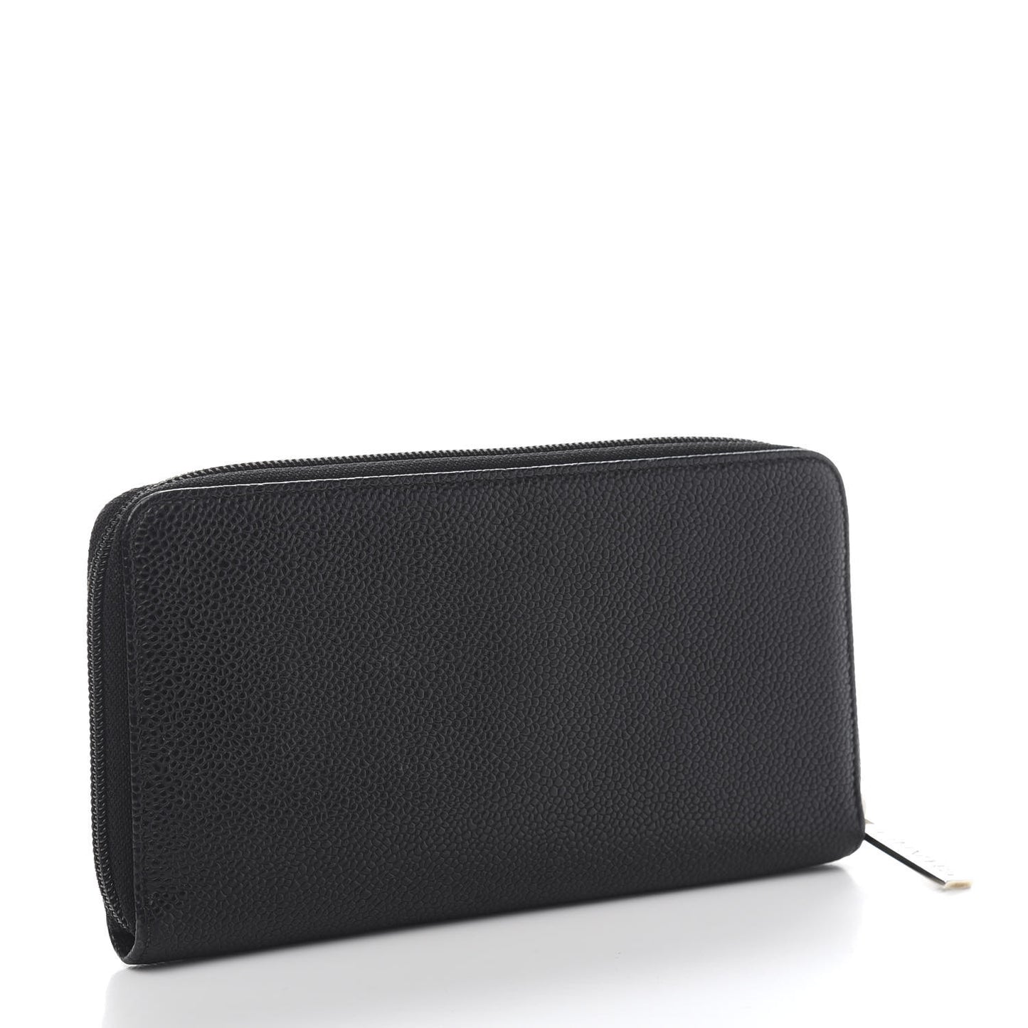 Caviar Large Timeless CC Zip Around Wallet Black