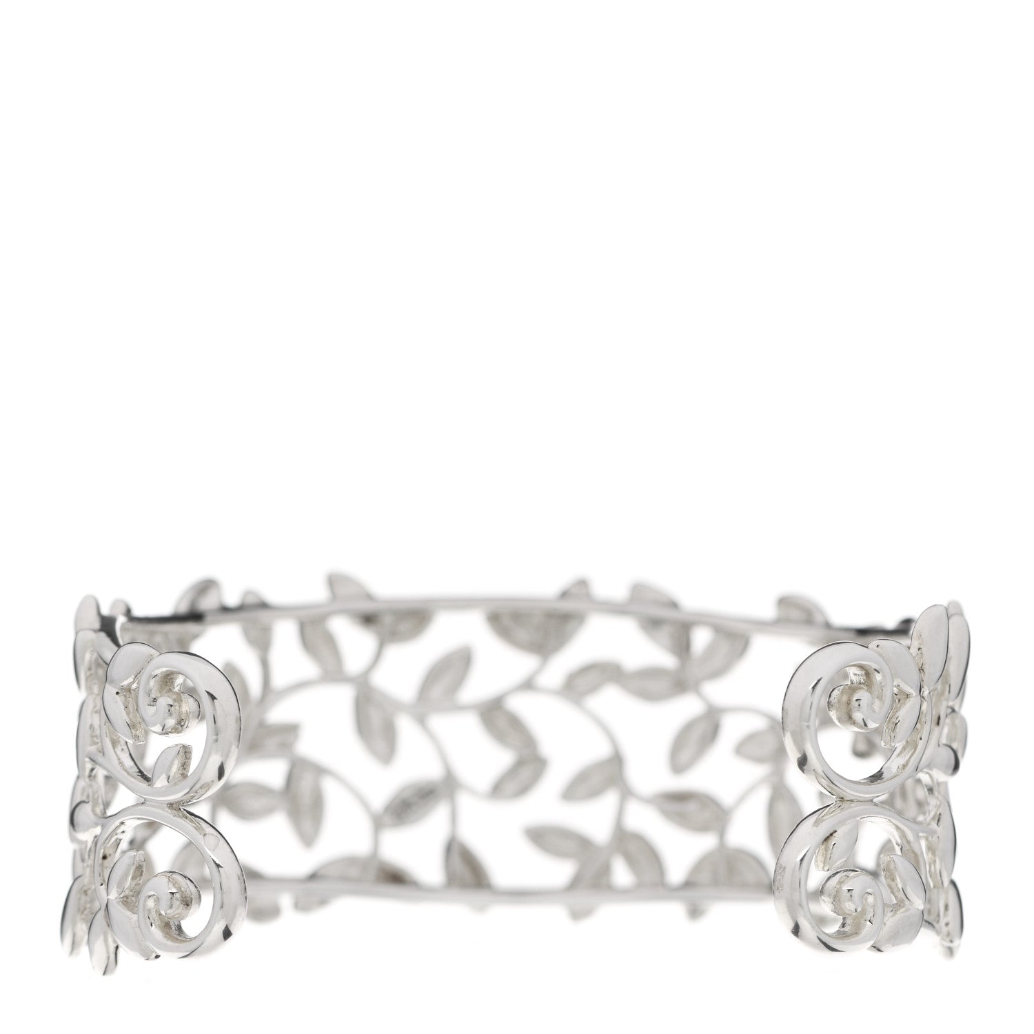 Tiffany Sterling Silver Paloma Picasso Olive Leaf Cuff Bracelet 2 of 4