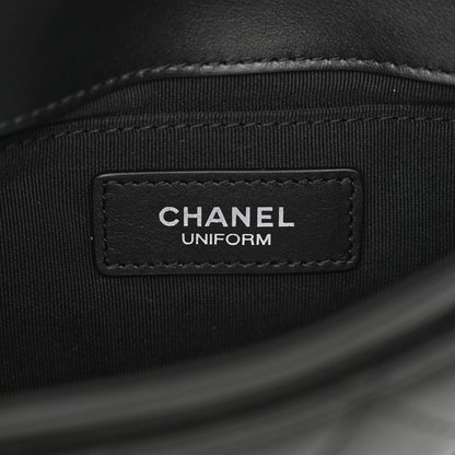 Chanel Calfskin Quilted CC Uniform Flap Belt Bag Black 6 of 10