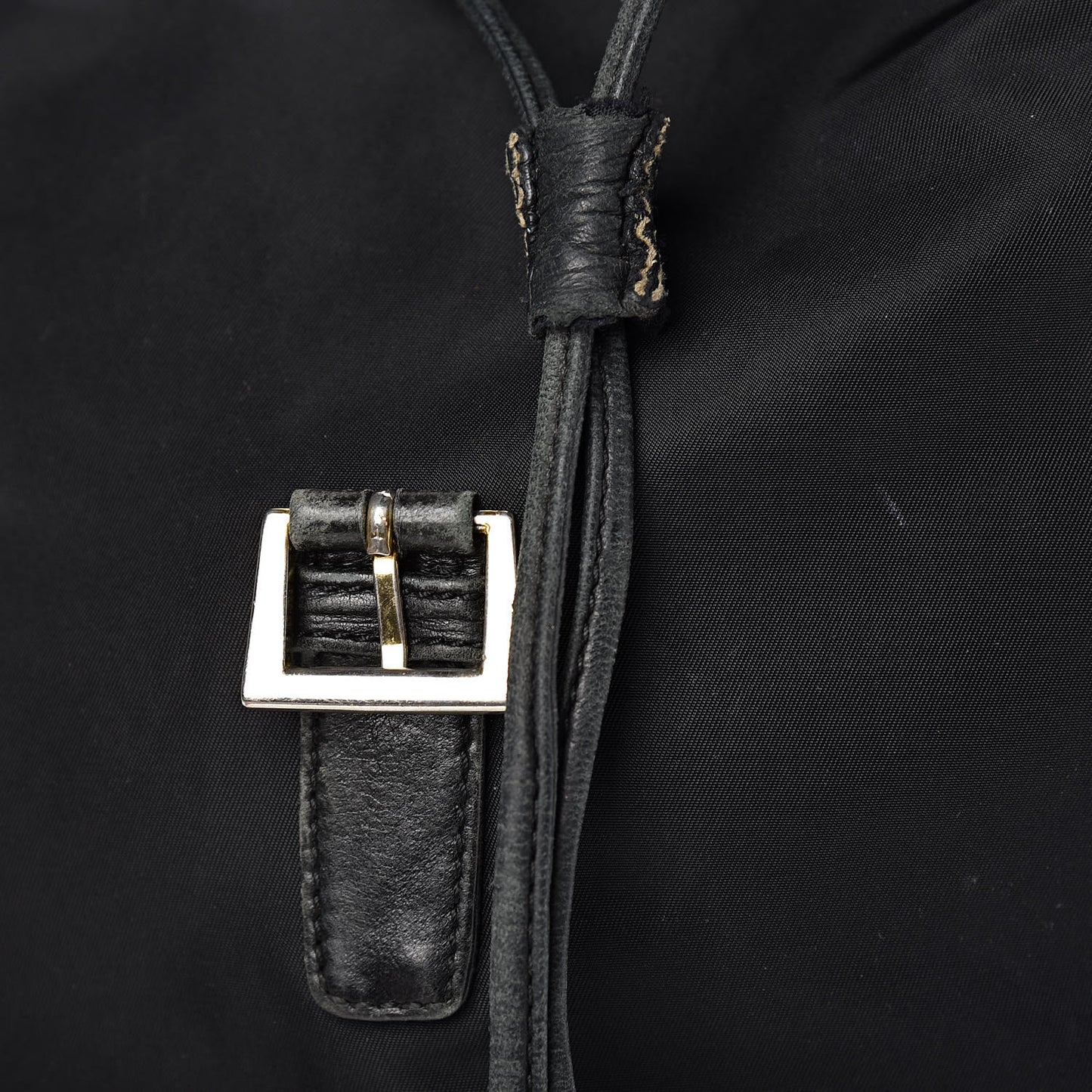Tessuto Nylon Vela Chain Backpack Black