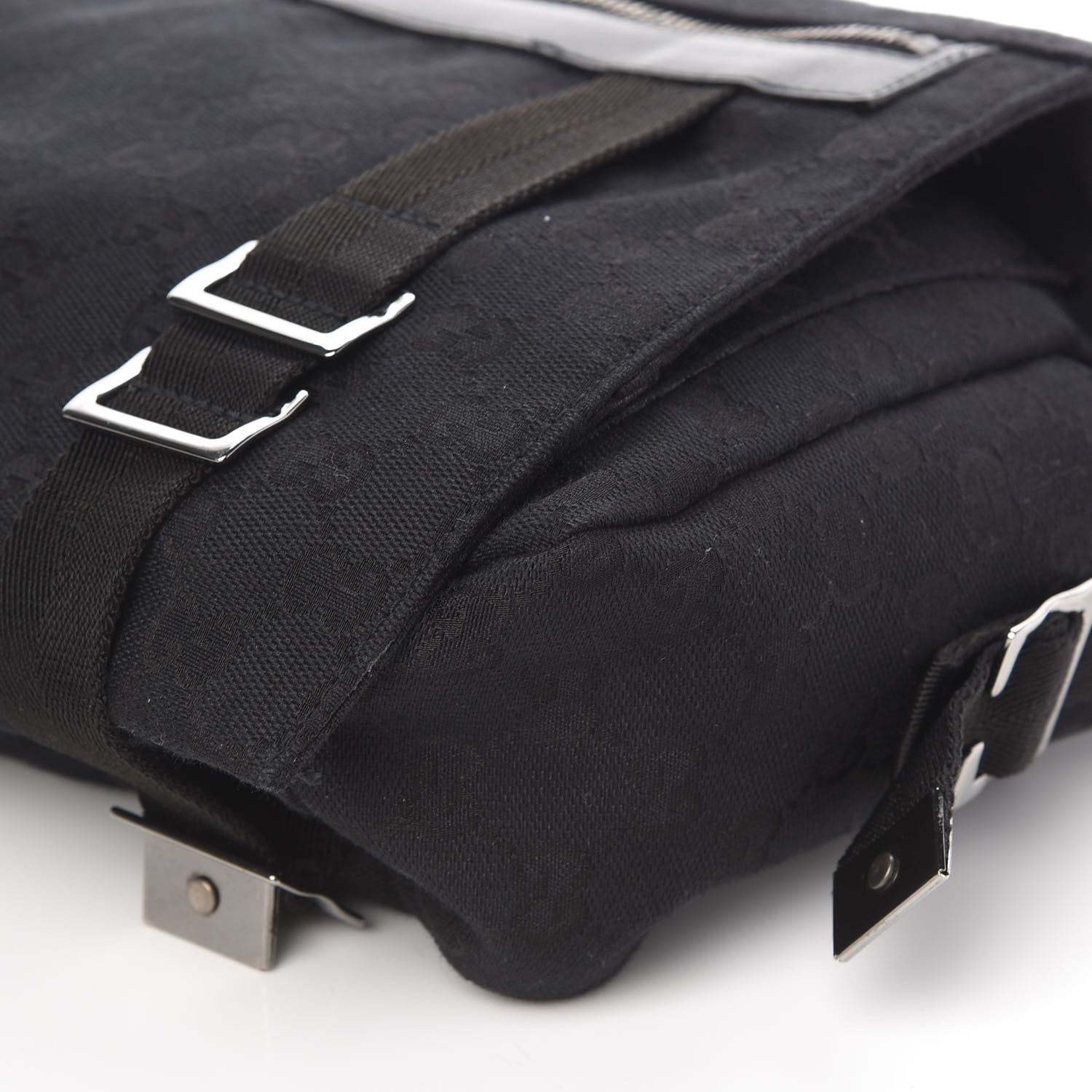 Gucci Monogram Messenger Bag Black 8 of 10
