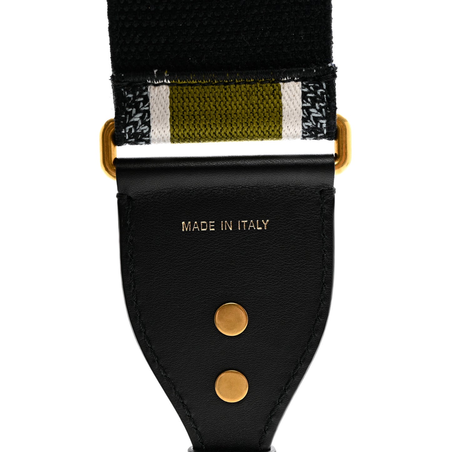 Canvas Embroidered Shoulder Strap Green
