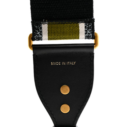 Christian Dior Canvas Embroidered Shoulder Strap Green 3 of 3