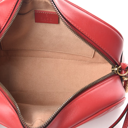 Gucci Calfskin Matelasse Small GG Marmont Chain Shoulder Bag Hibiscus Red 5 of 10