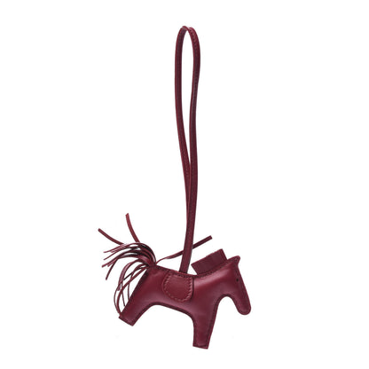 Hermes Milo Lambskin Grigri Rodeo Horse Bag Charm PM Rubis 1 of 4