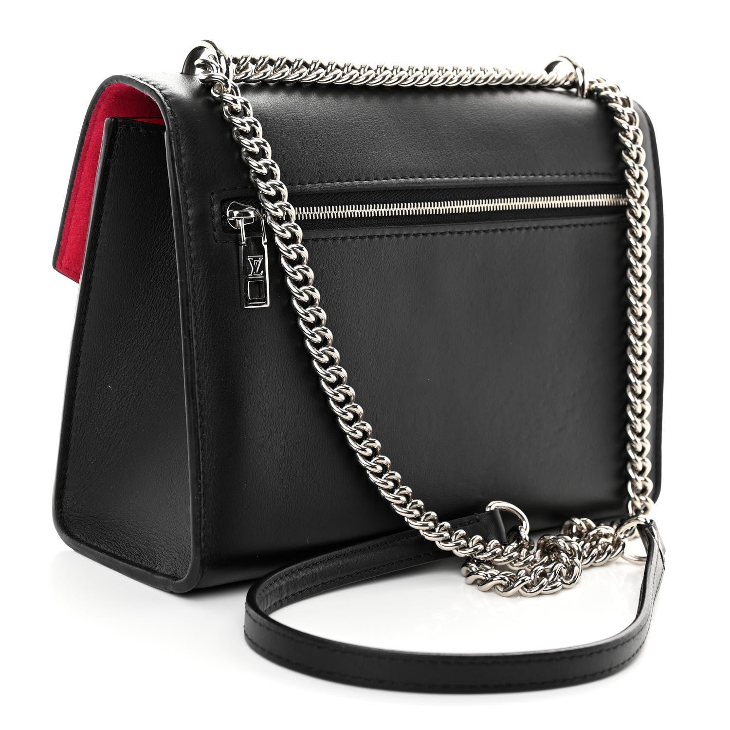 Louis Vuitton Soft Calfskin Pins My Lockme Chain Bag BB Black 3 of 10