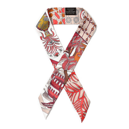 Hermes Silk La Danse Des Amazones Twilly Beige 1 of 4