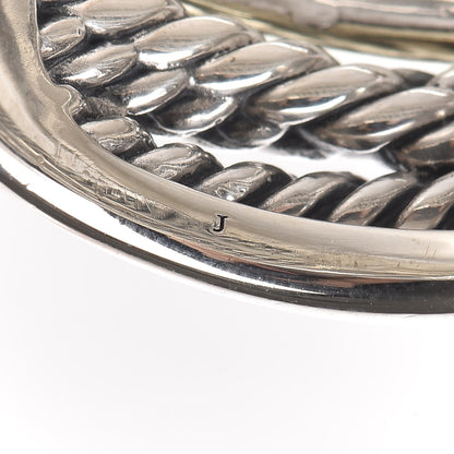 David Yurman Sterling Silver 14K Yellow Gold Narrow Crossover Ring 57 8 6 of 6