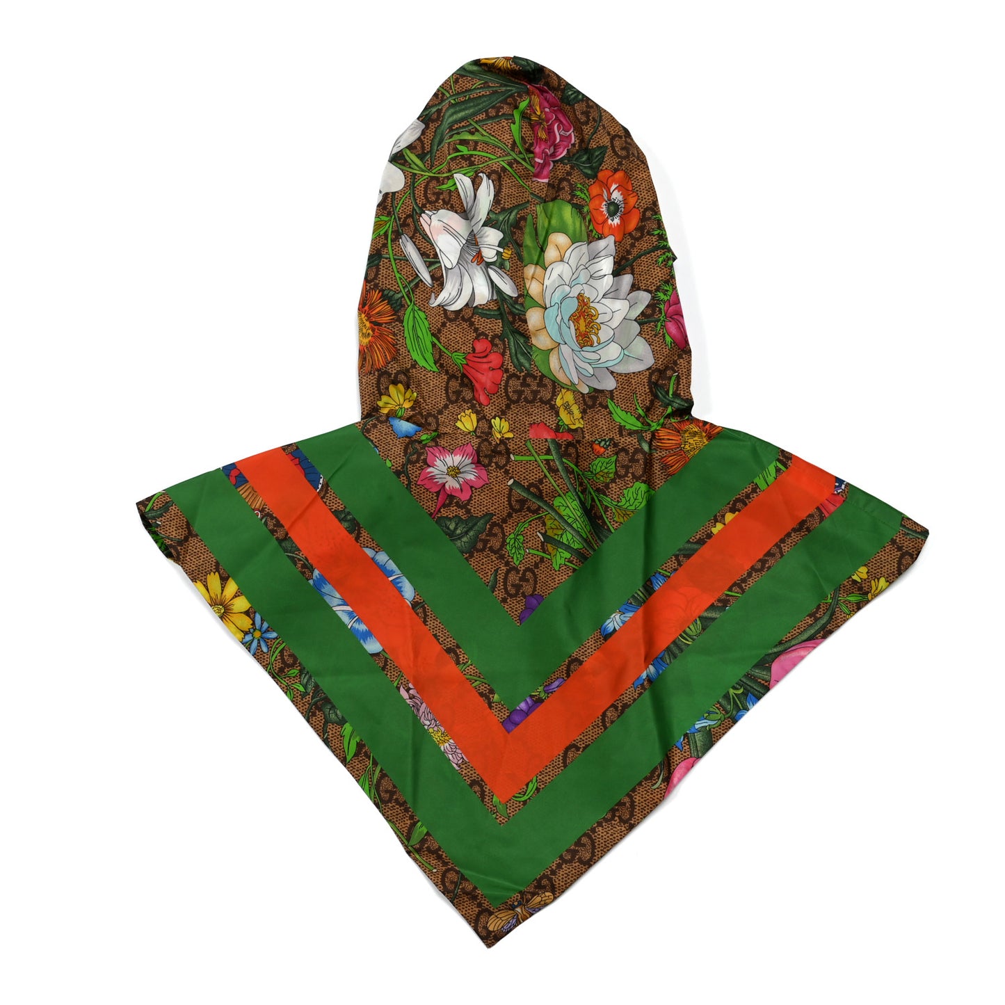 Polyamide Flora Monogram Rain Hood Green