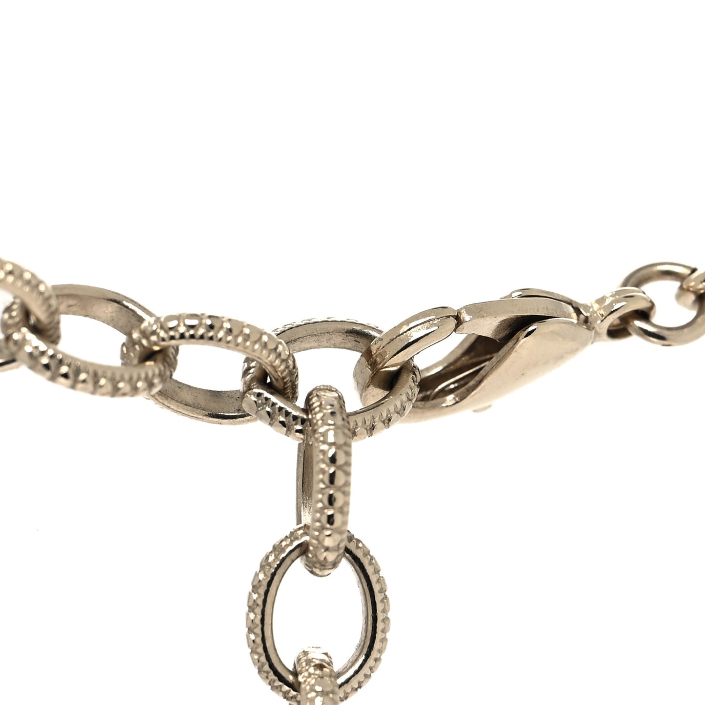 Pearl Crystal CC Short Necklace Gold