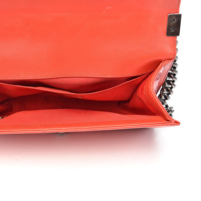 Chanel Glazed Calfskin Medium Boy Flap Red 5 of 20