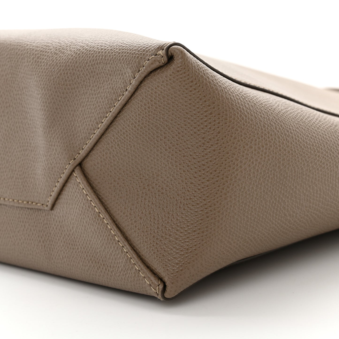 Grained Calfskin Small Vertical Cabas Beige