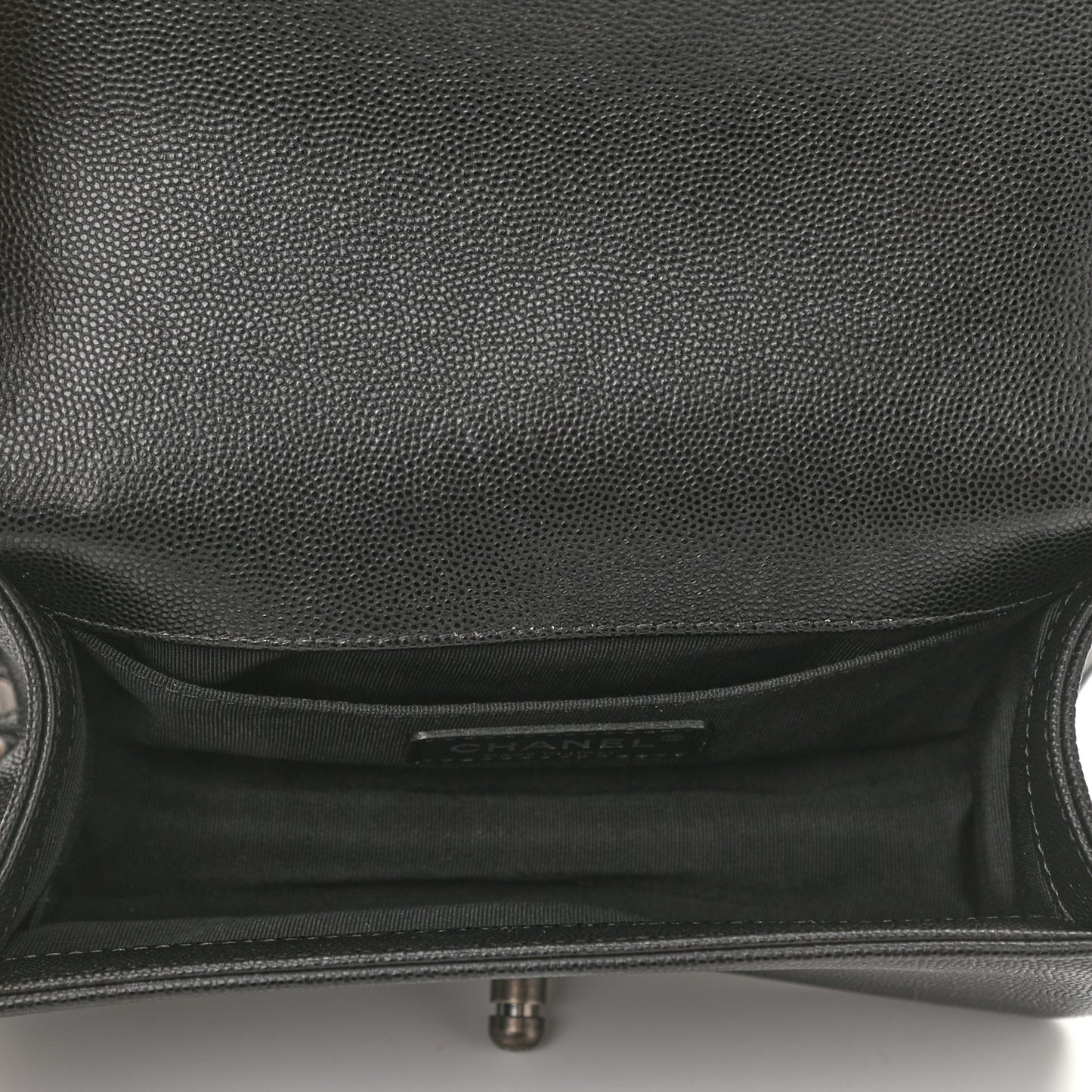 Caviar Quilted Small Boy Flap Black