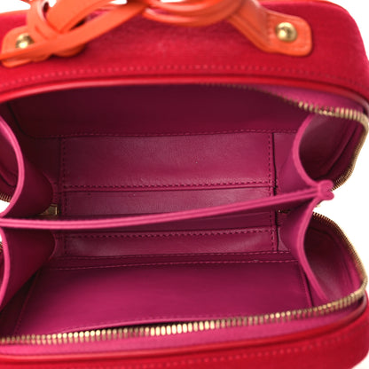 Chanel Jersey Quilted Small CC Filigree Vanity Case Pink Red Orange 14 of 14