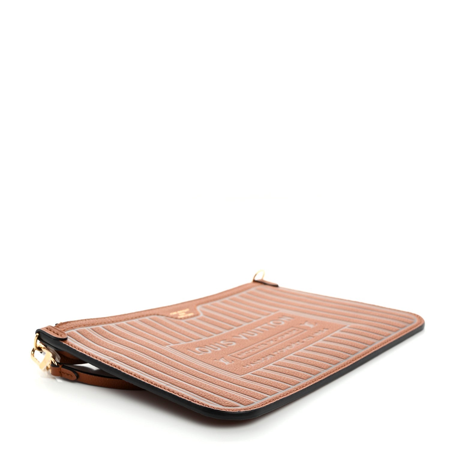 Louis Vuitton Calfskin Neverfull Inside Out MM Pochette Tan 4 of 6
