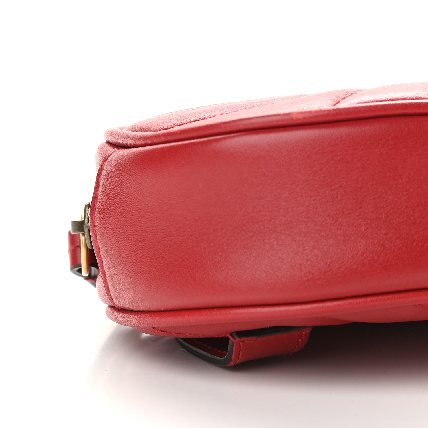 Gucci Calfskin Matelasse GG Marmont Belt Bag 95 38 Hibiscus Red 8 of 11