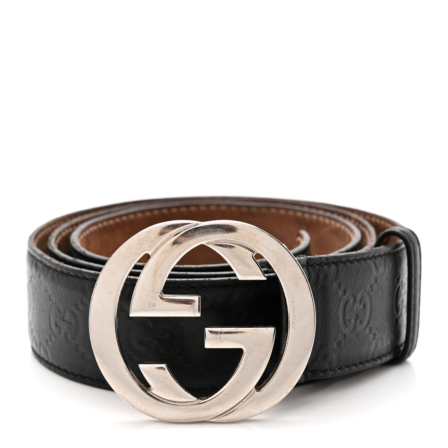 小物 Gucci Guccissima Interlocking G Belt Gucci Guccissima Interlocking G Belt 85 34 Black 1917446