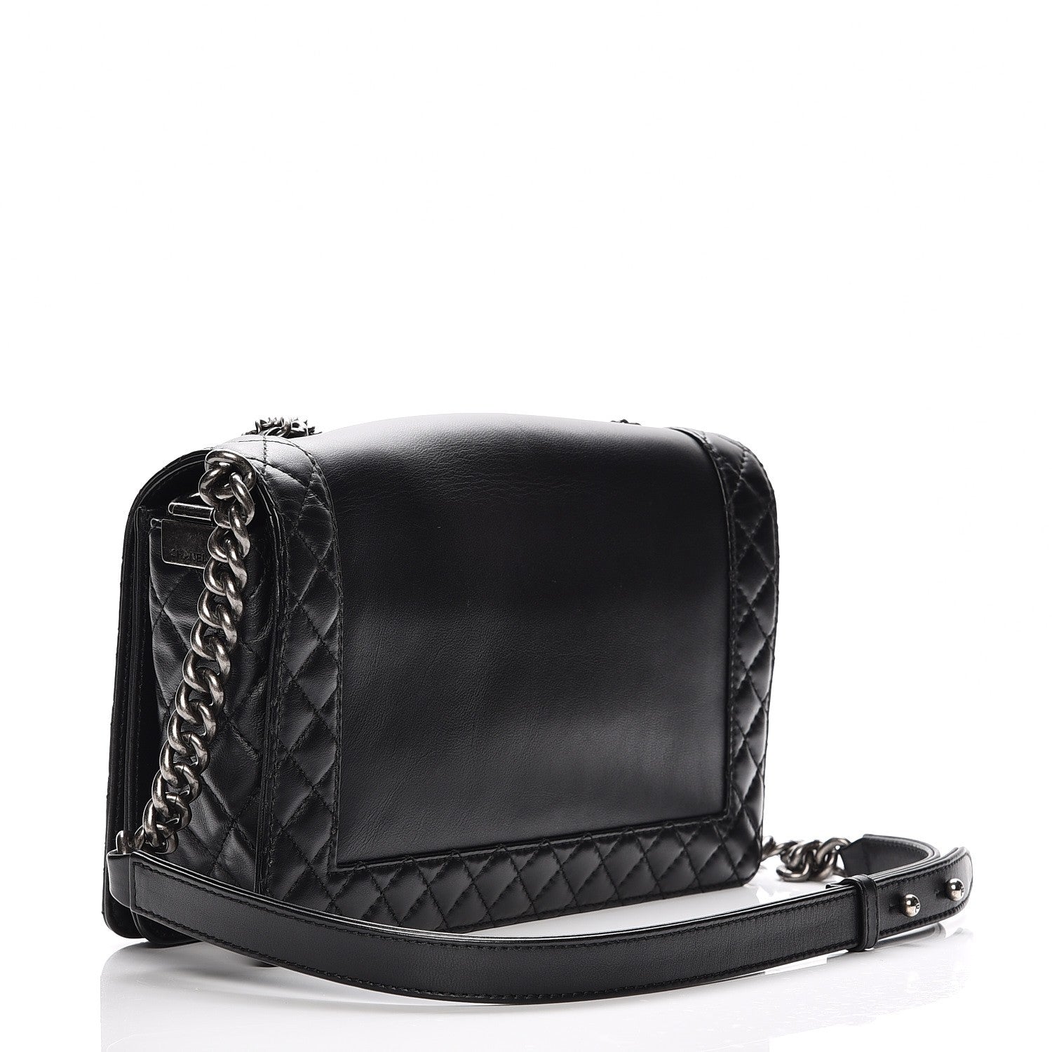 Chanel Calfskin Enchained Medium Boy Flap Black 3 of 7