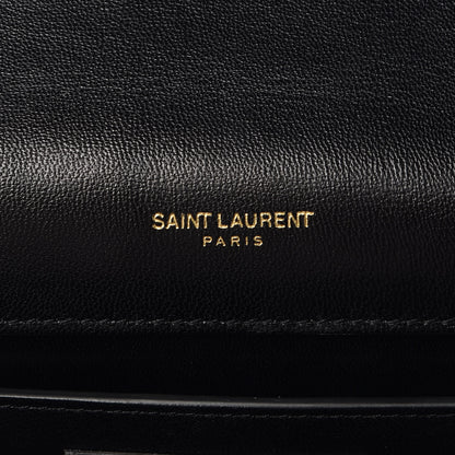 Saint Laurent Suede Crystal Medium Classic Monogram Kate Satchel Black 6 of 15