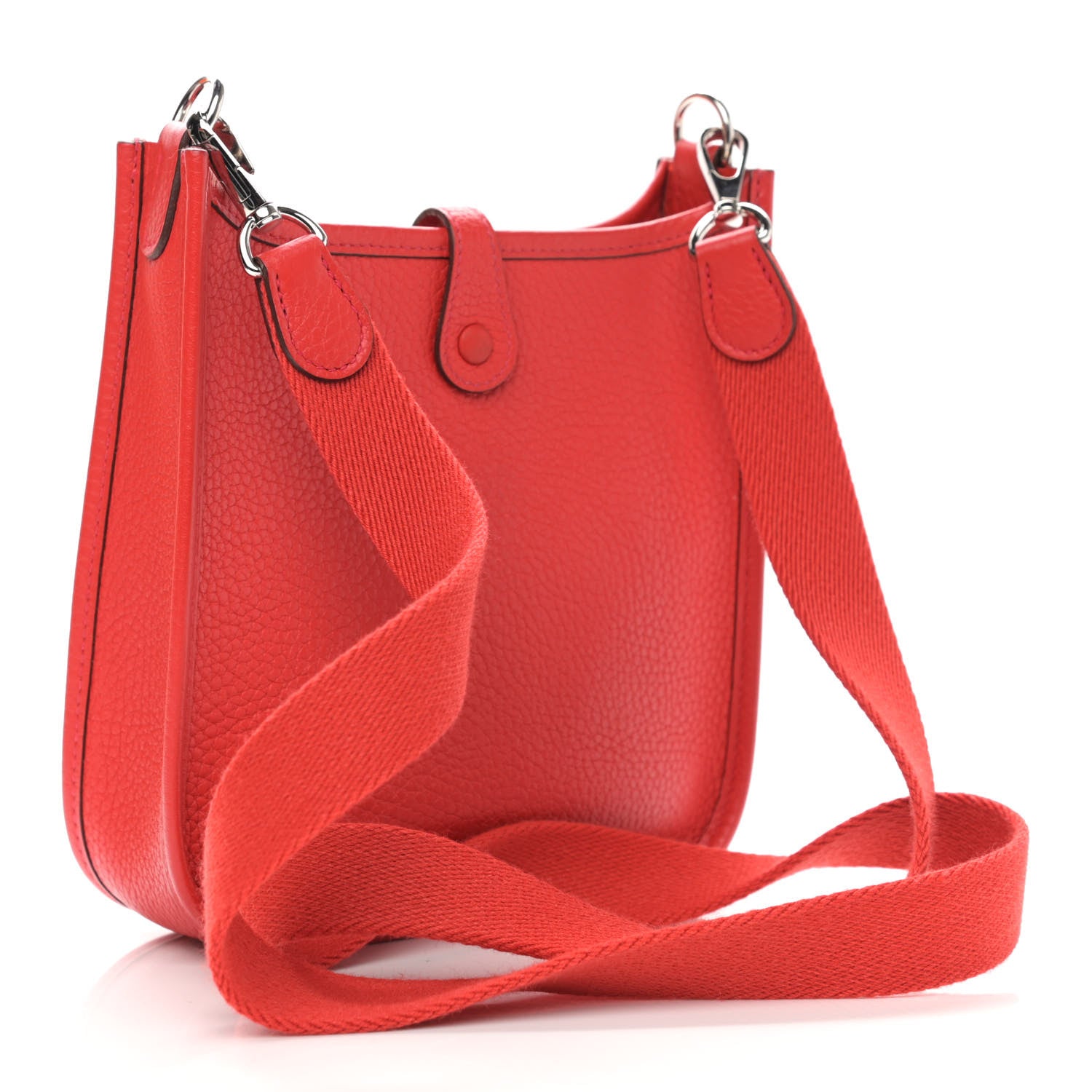 Hermes Taurillon Clemence Evelyne TPM Rouge Casaque 3 of 12