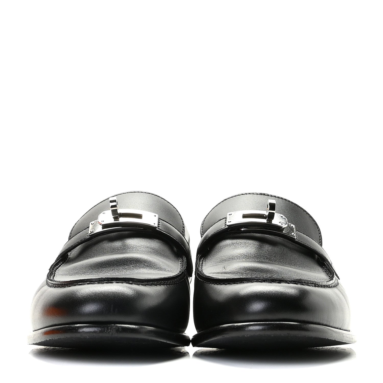 Hermes Calfskin Destin Loafers 40 Black 2 of 15