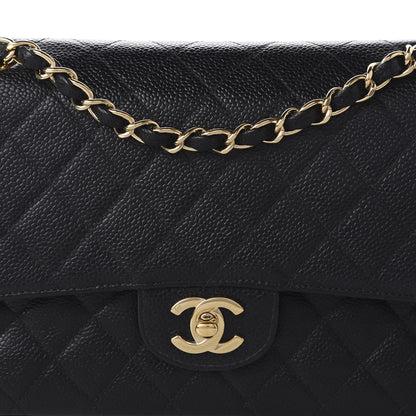 Chanel Caviar Quilted Medium Double Flap Black 10 of 11