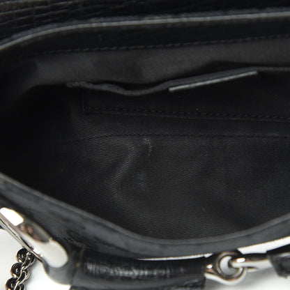 Gucci Monogram Horsebit Chain Clutch Black 12 of 12