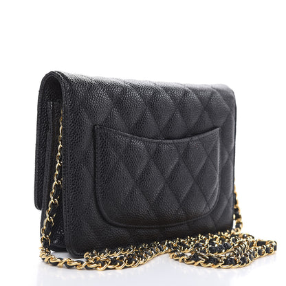 Chanel Caviar Quilted Wallet On Chain WOC Black 3 of 12