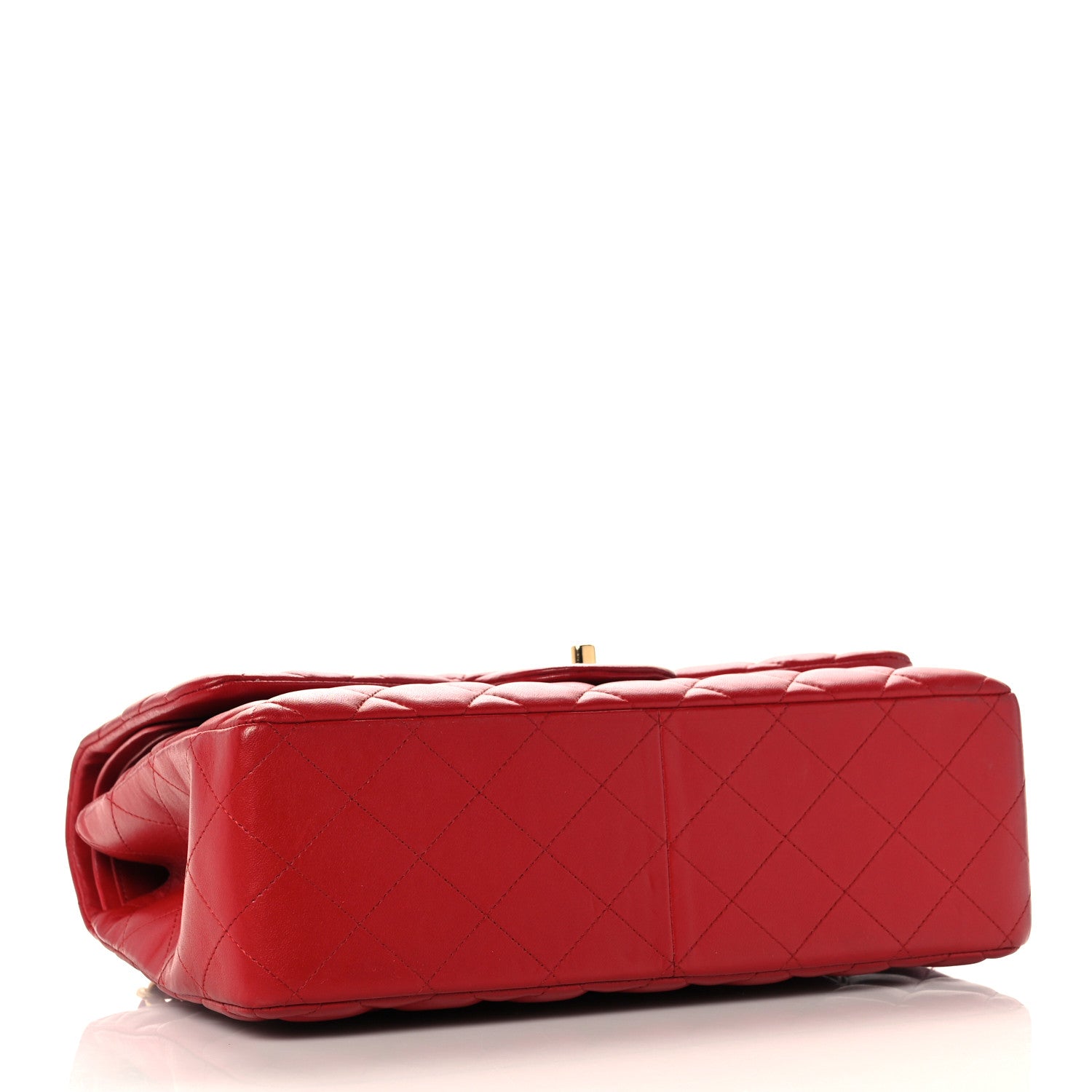 Chanel Lambskin Quilted Jumbo Double Flap Red 4 of 13