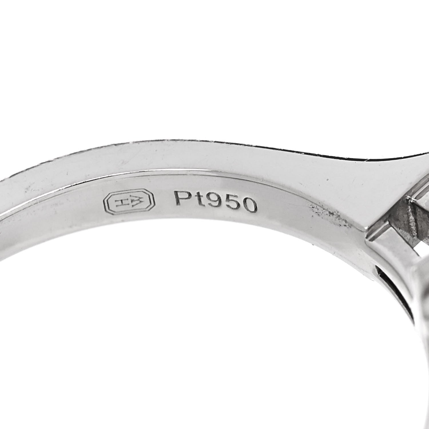 Harry Winston Platinum Diamond 1.01ct Pear Cut Tapered Baguette Classic Engagement Ring 49 5 5 of 7