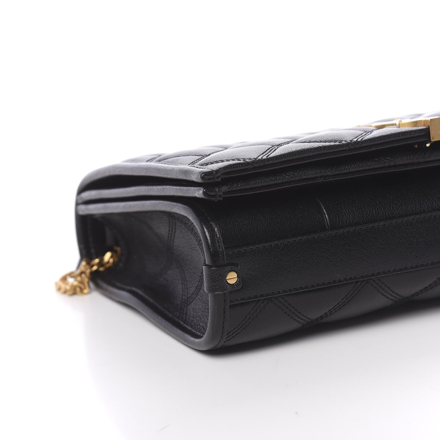 Saint Laurent Lambskin Quilted Mini Becky Chain Bag Black 7 of 9