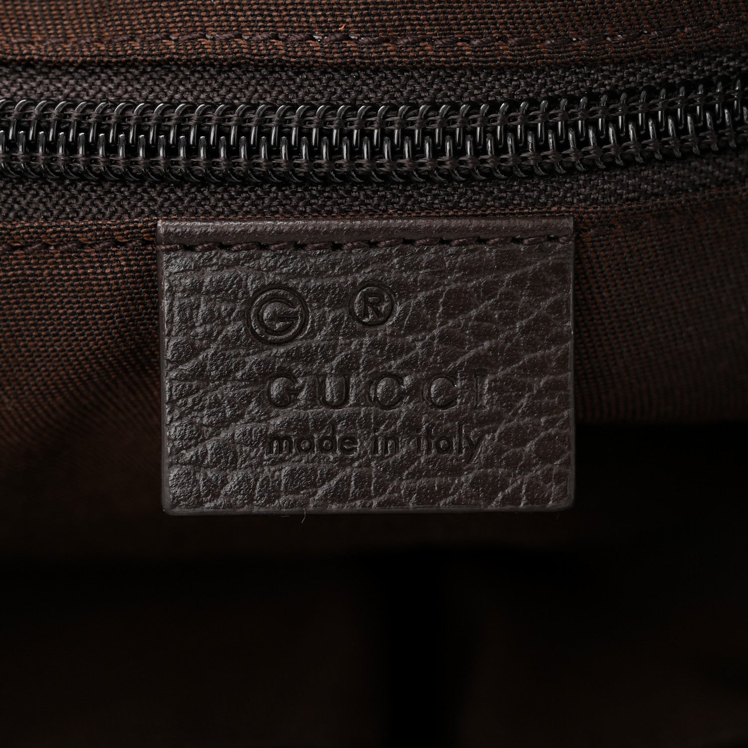 Gucci Monogram Dollar Calfskin Large Camera Case Beige Ebony Testa di Moro Marrone Scuro 6 of 10