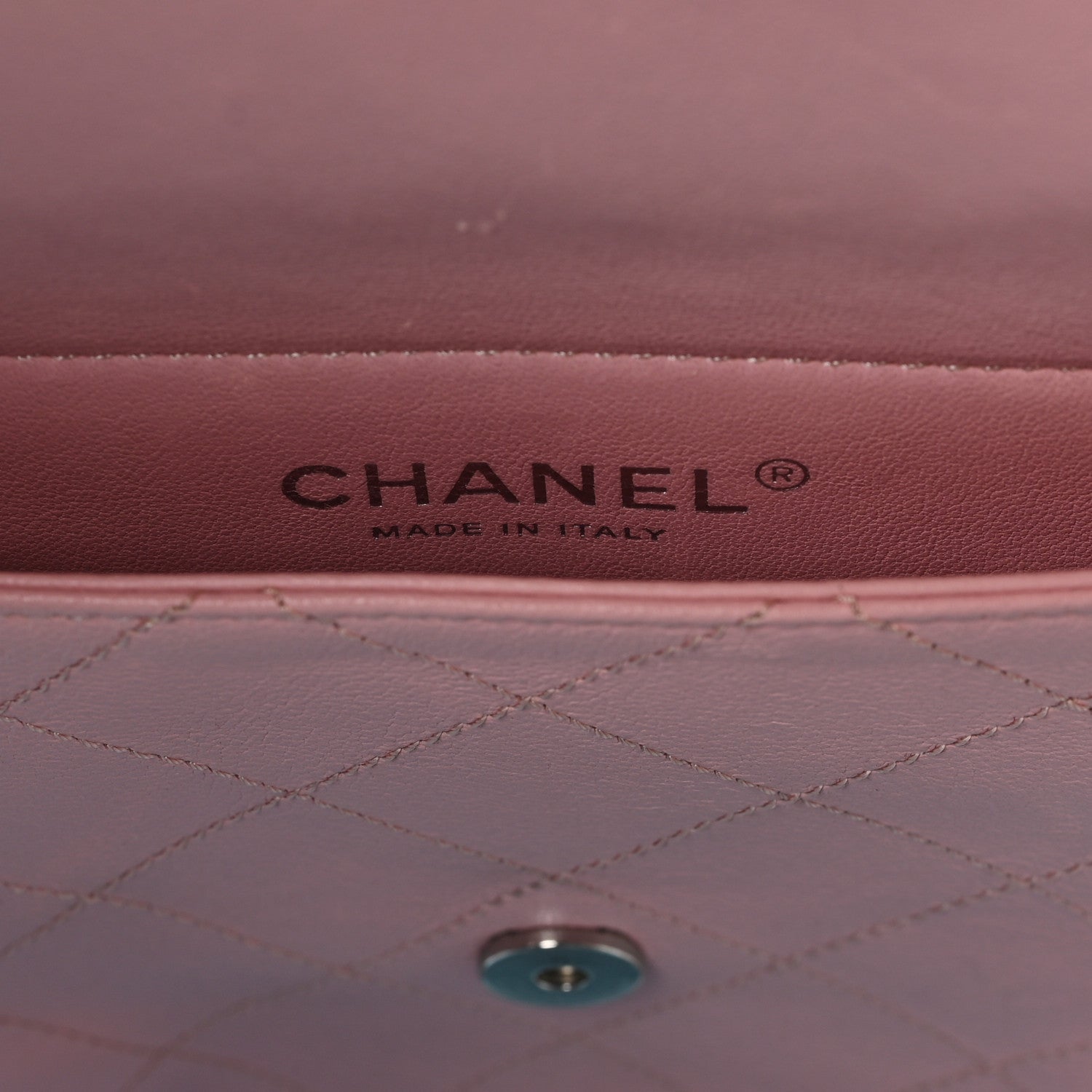 Chanel PVC Lambskin Stitched Medium Coco Splash Shopping Bag Blue Green Pink 6 of 11