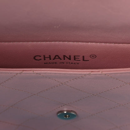Chanel PVC Lambskin Stitched Medium Coco Splash Shopping Bag Blue Green Pink 6 of 11
