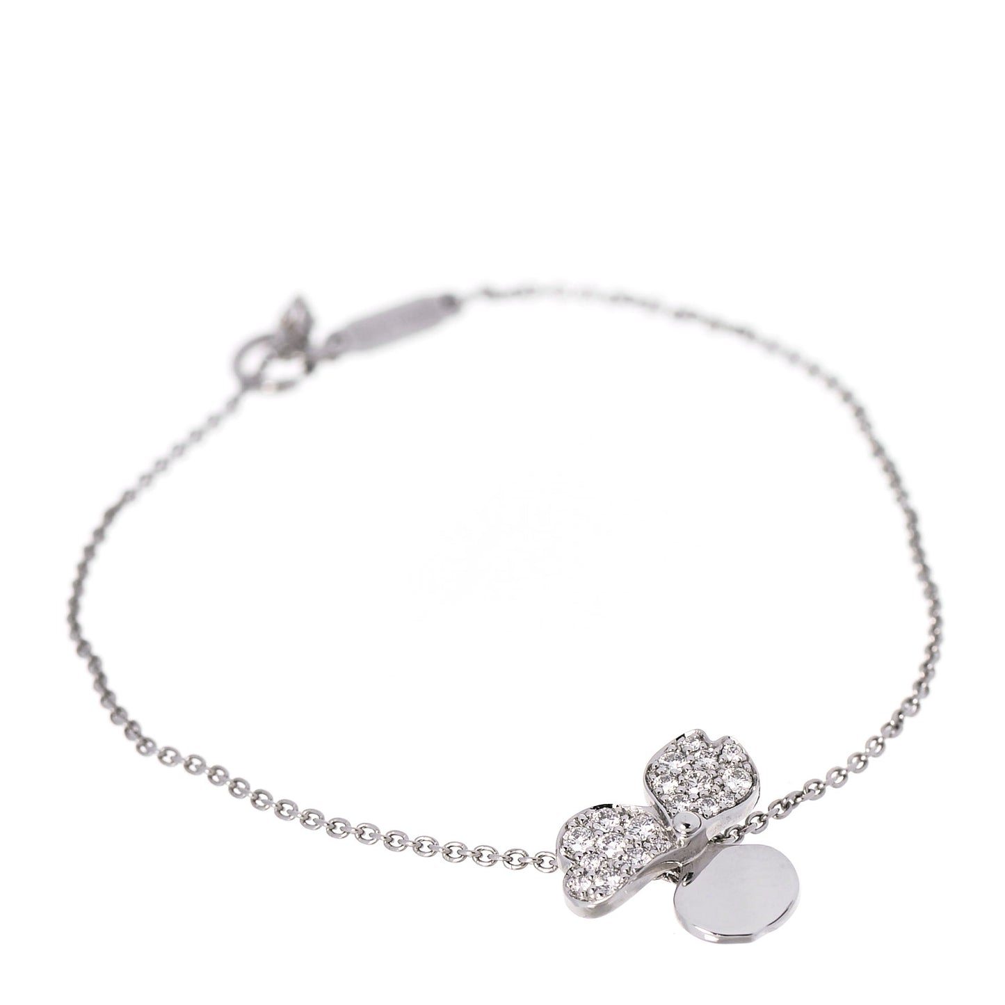 Platinum Diamond Paper Flowers Bracelet
