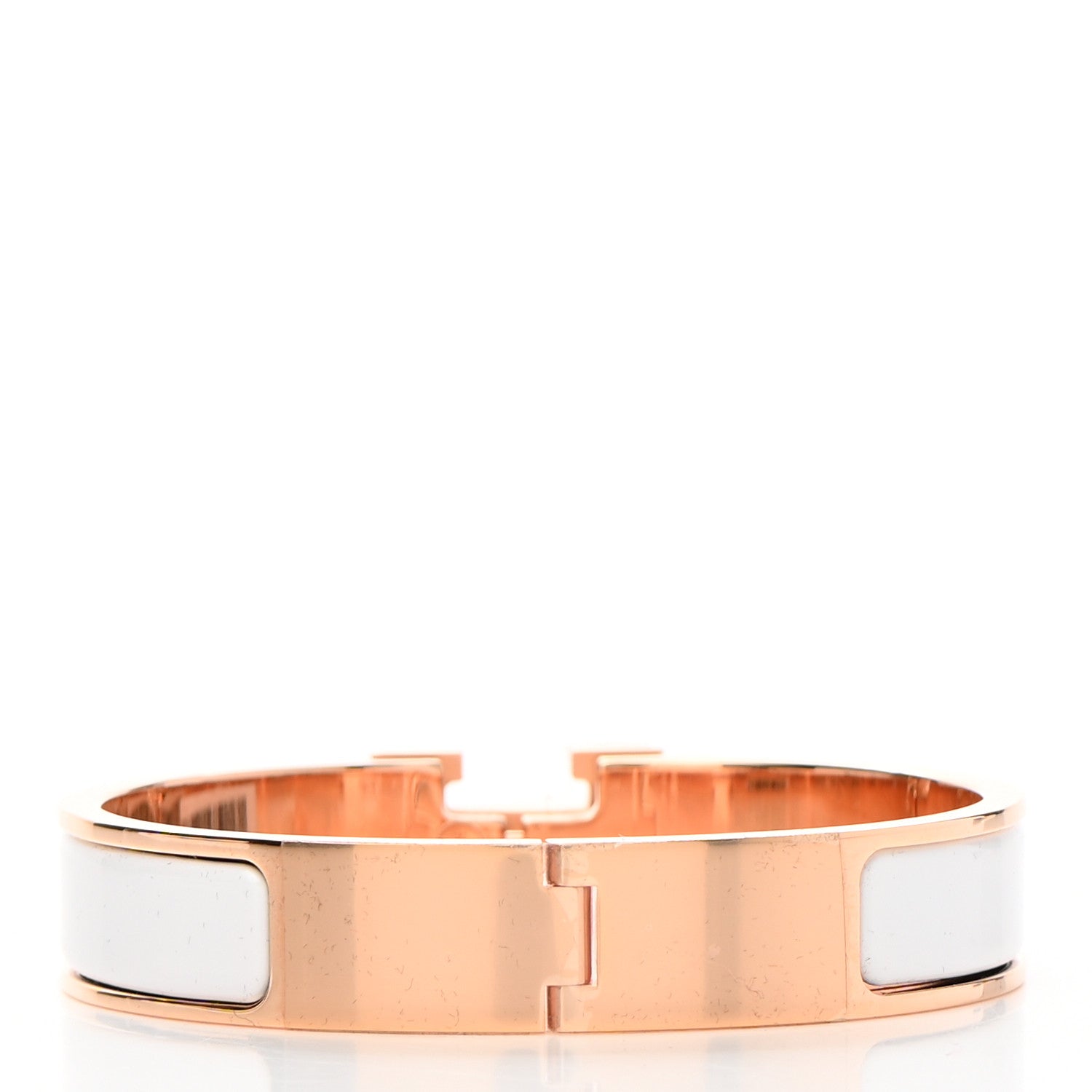 Hermes Enamel Narrow Clic Clac H Bracelet PM White 3 of 6