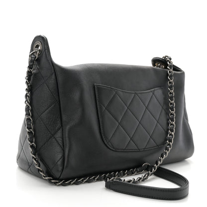 Chanel Calfskin Chain 20s Signature Hobo Black 3 of 11