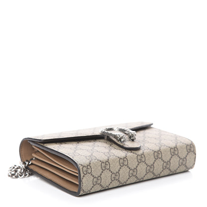 Gucci GG Supreme Monogram Mini Dionysus Chain Wallet Beige Taupe 3 of 8