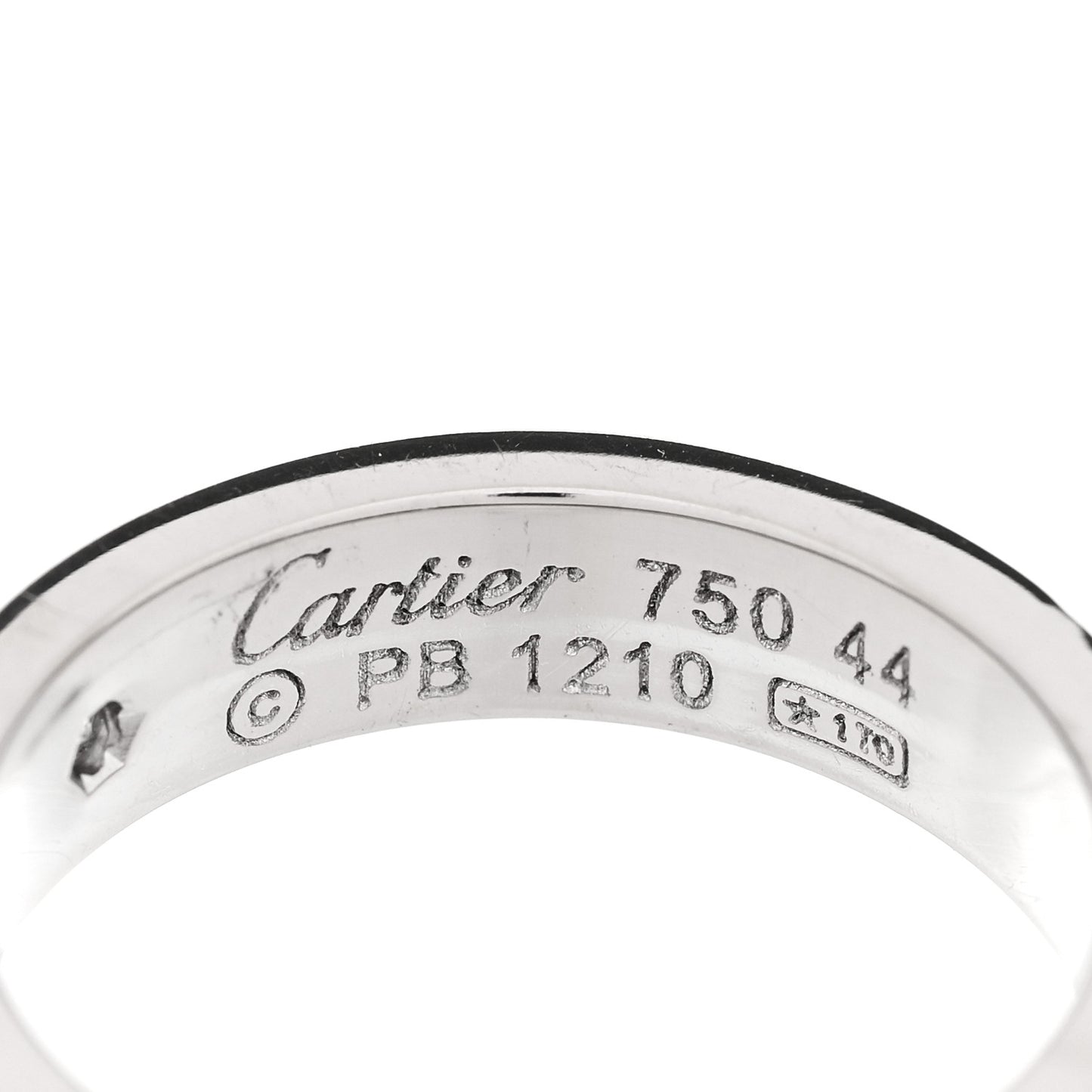18K White Gold Diamond 4mm LOVE Wedding Band Ring  44 3