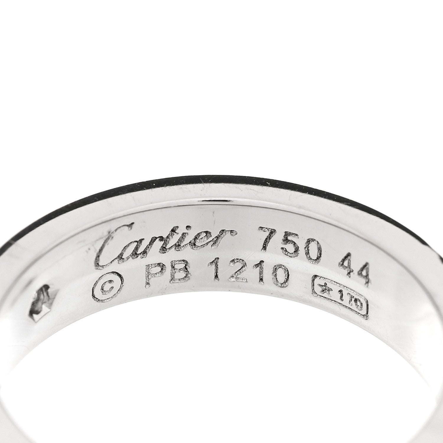 Cartier 18K White Gold Diamond 4mm LOVE Wedding Band Ring  44 3 4 of 5