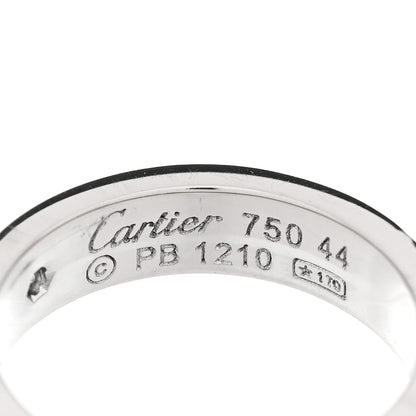 Cartier 18K White Gold Diamond 4mm LOVE Wedding Band Ring  44 3 4 of 5