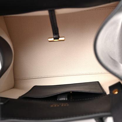 The Row Polished Saddle Calfskin Soft Margaux 10 Bag Black 5 of 10