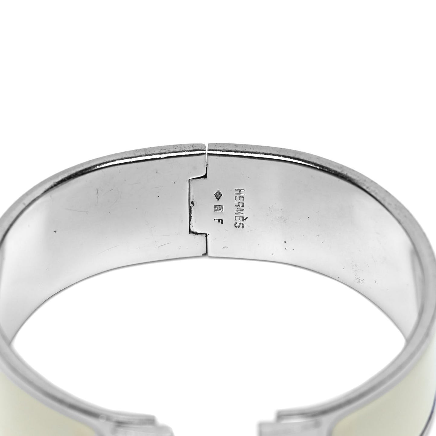 Enamel Wide Clic Clac H Bracelet PM Craie