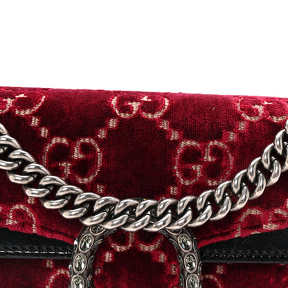 Gucci Velvet Skipper Crystal GG Monogram Small Dionysus Shoulder Bag Red Cipria Black Black Diamond 8 of 10