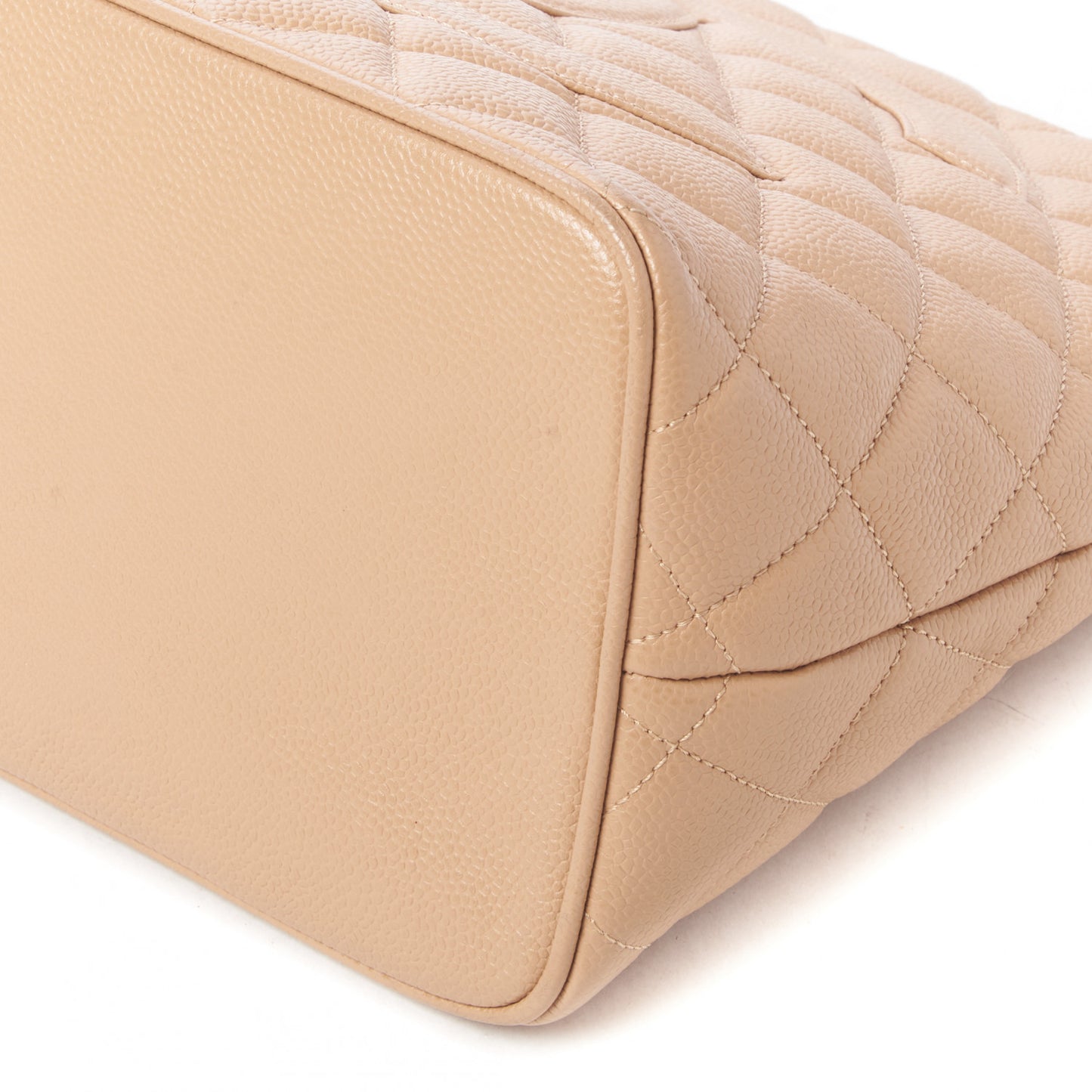 Caviar Quilted Medallion Tote Beige