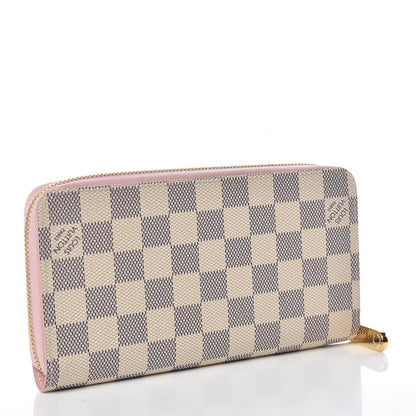 Louis Vuitton Damier Azur Zippy Wallet Rose Ballerine 3 of 9
